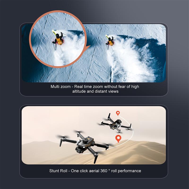S119 Drone with Dual Camera, Brushless Motor for Adults, FPV RC Quadcopter with 360 Flip, Obstacle Avoidance, Optical Flow Positioning, Trajectory Flight, Carrying Bag, Indoor Outdoor Affordable UAV, Ideal Gifts for Beginner, Christmas Birthday Gifts