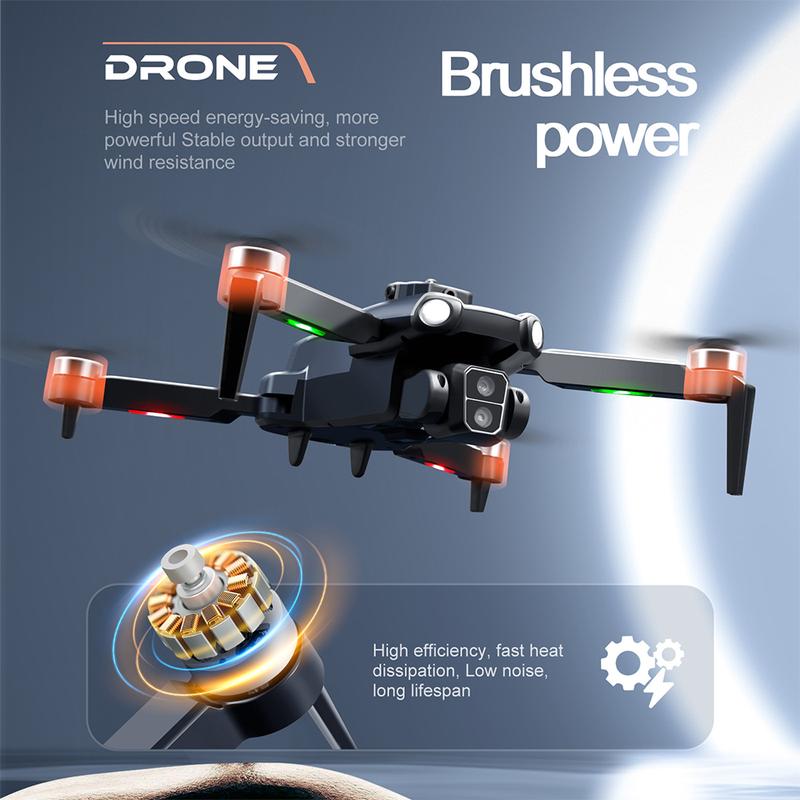 S119 Drone with Dual Camera, Brushless Motor for Adults, FPV RC Quadcopter with 360 Flip, Obstacle Avoidance, Optical Flow Positioning, Trajectory Flight, Carrying Bag, Indoor Outdoor Affordable UAV, Ideal Gifts for Beginner, Christmas Birthday Gifts